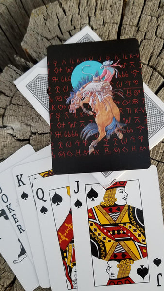 Under The Rustler's Moon Playing Cards