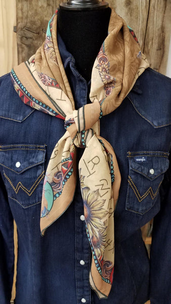 Saddle Leather and Trail Dust  Scarf