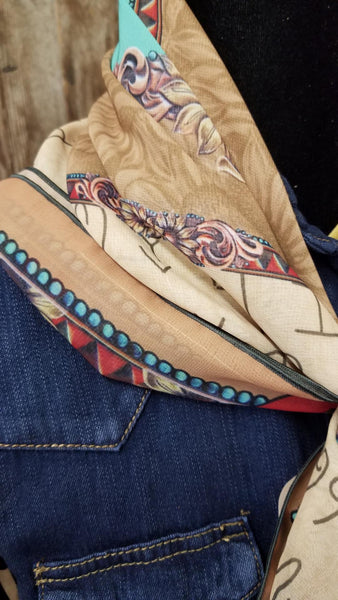 Saddle Leather and Trail Dust  Scarf