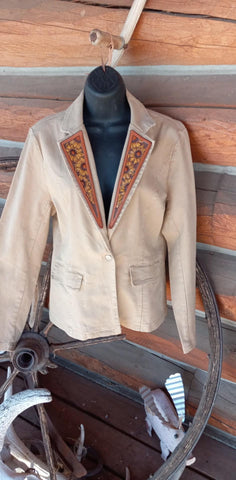 Tan Denim Blazer