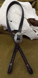 Black Oval Buckle Split Ear