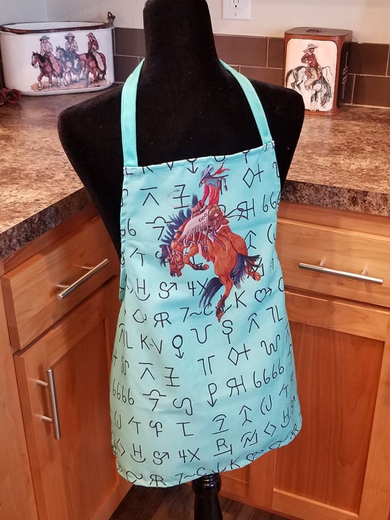 Kid's Turquoise Cowgirl Apron
