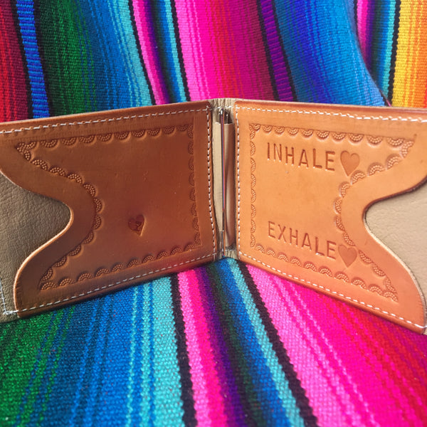 Mandala Geometric Shape Wallet with Inhale Exhale Mindfulness Pocket